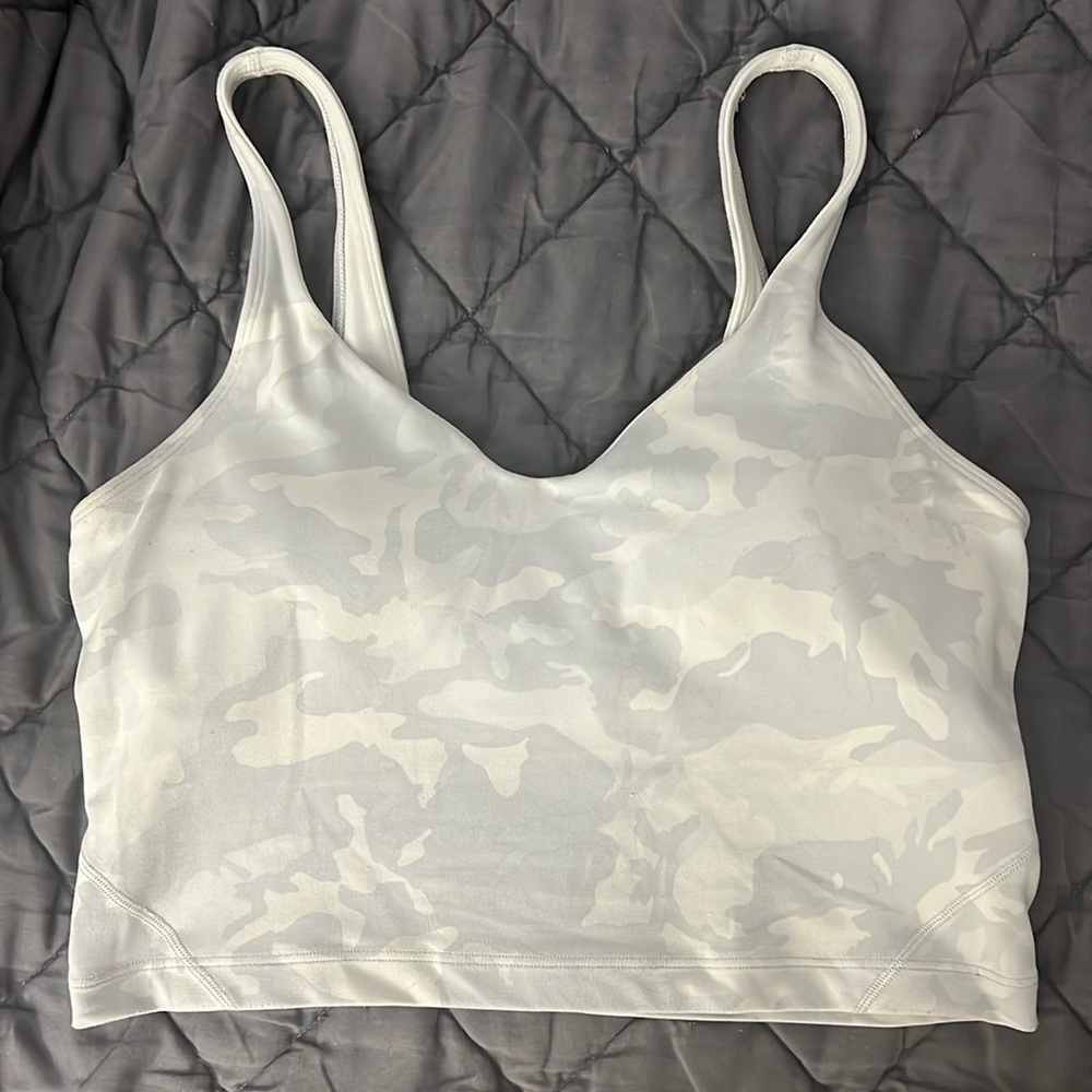 Lululemon Align tank, 10, white camo print